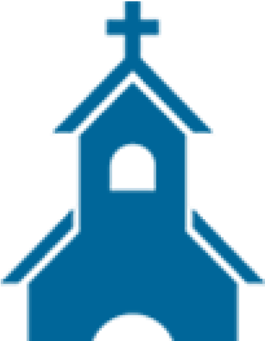 Holy Family Church Dagenham - Church Icon Blue (512x512)