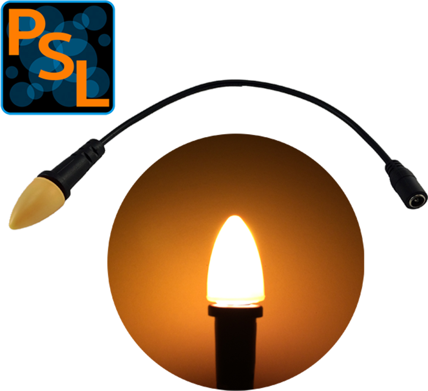 Eel Enhanced Effects Light 12 Volts Dc Led Giant Candle - Flame (1500x1500)