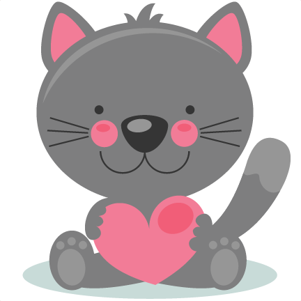 Cute Valentines Day Clipart Large Cute Valentine Kitty - Cute Valentines Day Clipart (432x432)