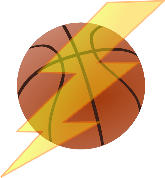 Basketball With Lightning Bolt (552x598)