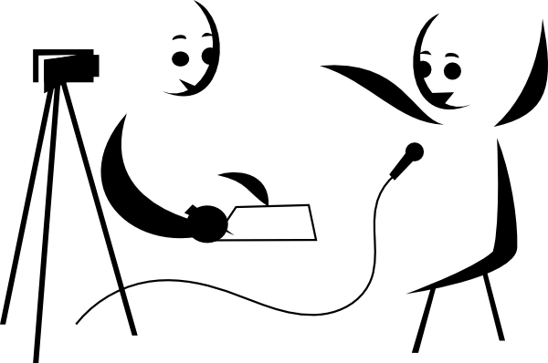 Interview Clipart Black And White - Interview Clipart (2400x1596)