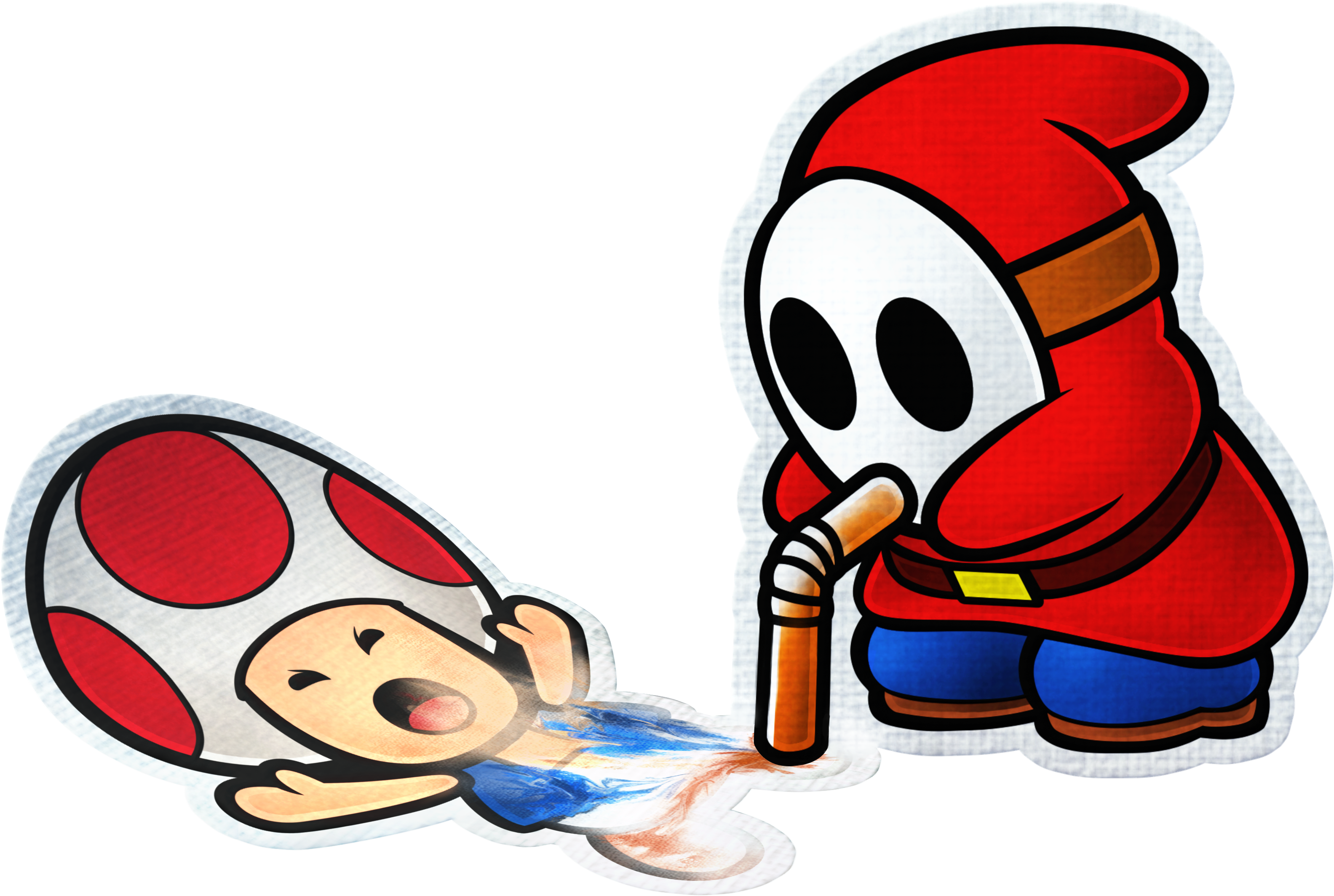 There's Official Art - Paper Mario Color Splash Toad (3167x2128)