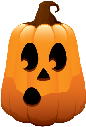 Sad Pumpkin Face Clipart - Long Face Pumpkin Carving (300x440)