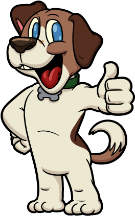 Happy Dog Mascot - Dog With Thumbs Up (297x432)