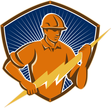 Logo & Messaging - Electrician Construction Worker Retr Round Coaster (376x364)