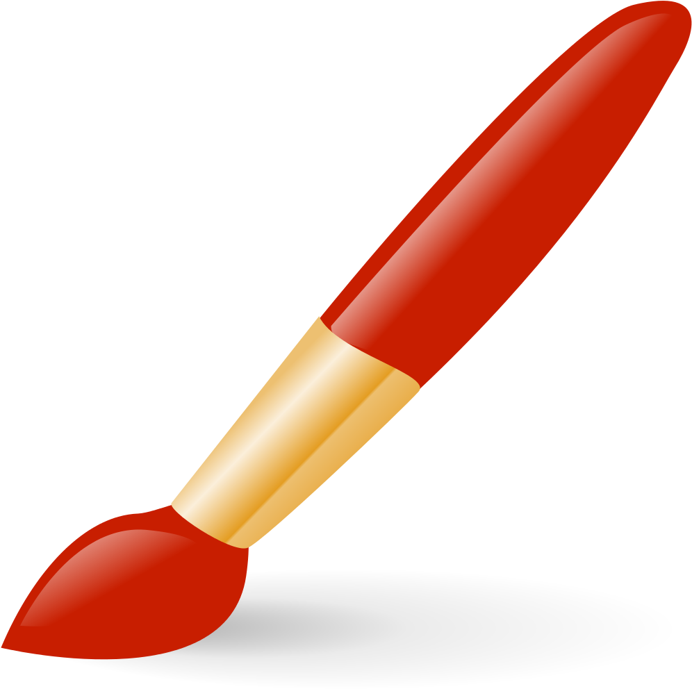Stock Brush Red - Paint Brush Clip Art (1024x1024)