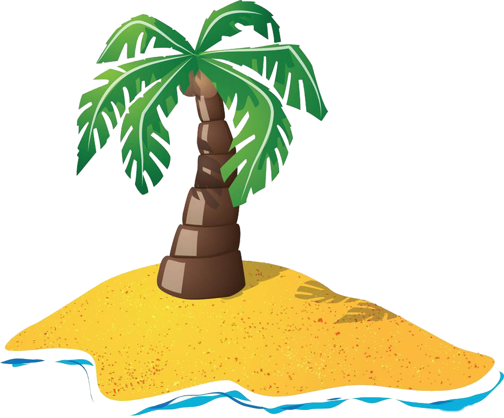 Cartoon Island Drawing Clip Art - Deserted Island Png (1000x830)