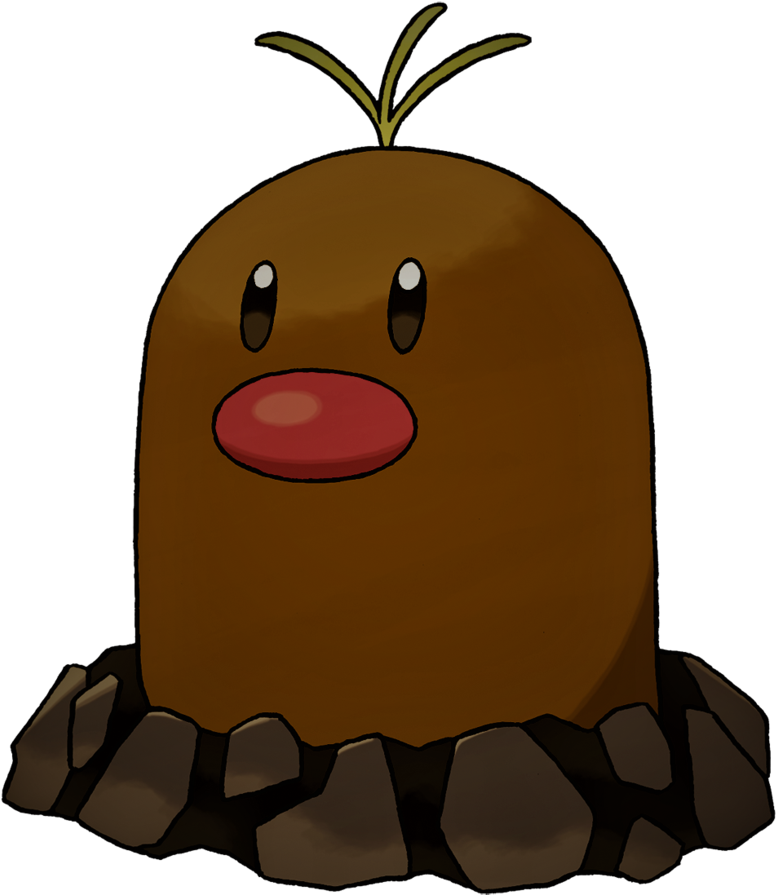 Ground And Steel Type By Pokemonsketchartist - Alolan Digglett (894x894)