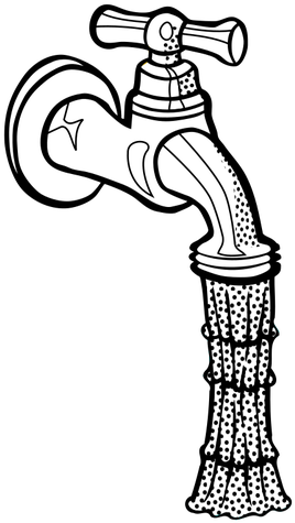 Pipe Wrench Drawing - Water Pipe Drawing (293x500)