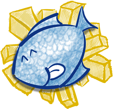 Image - Fish And Chips Cartoon (376x372)
