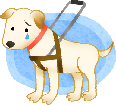 Sad Guide Dog - Guide Dog (385x350)