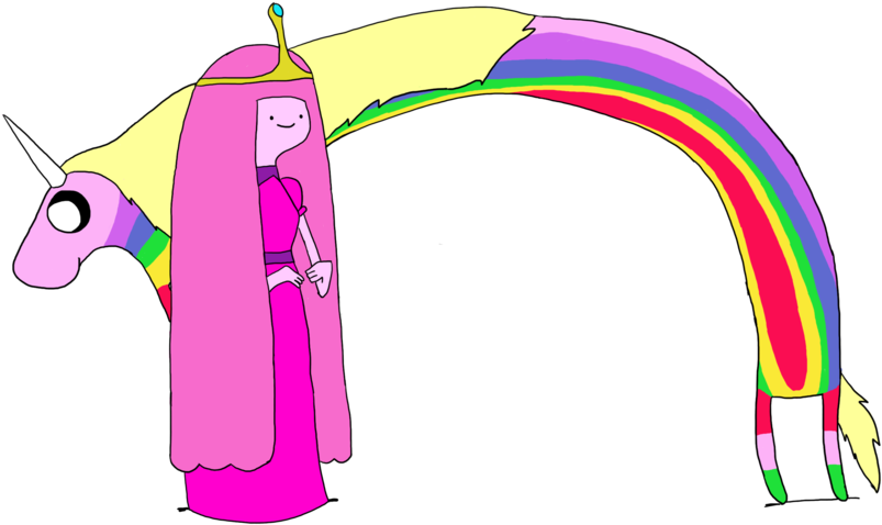 Pb And Lady Rainicorn By Cerberusvortex - Lady Rainicorn Adventure Time (900x674)