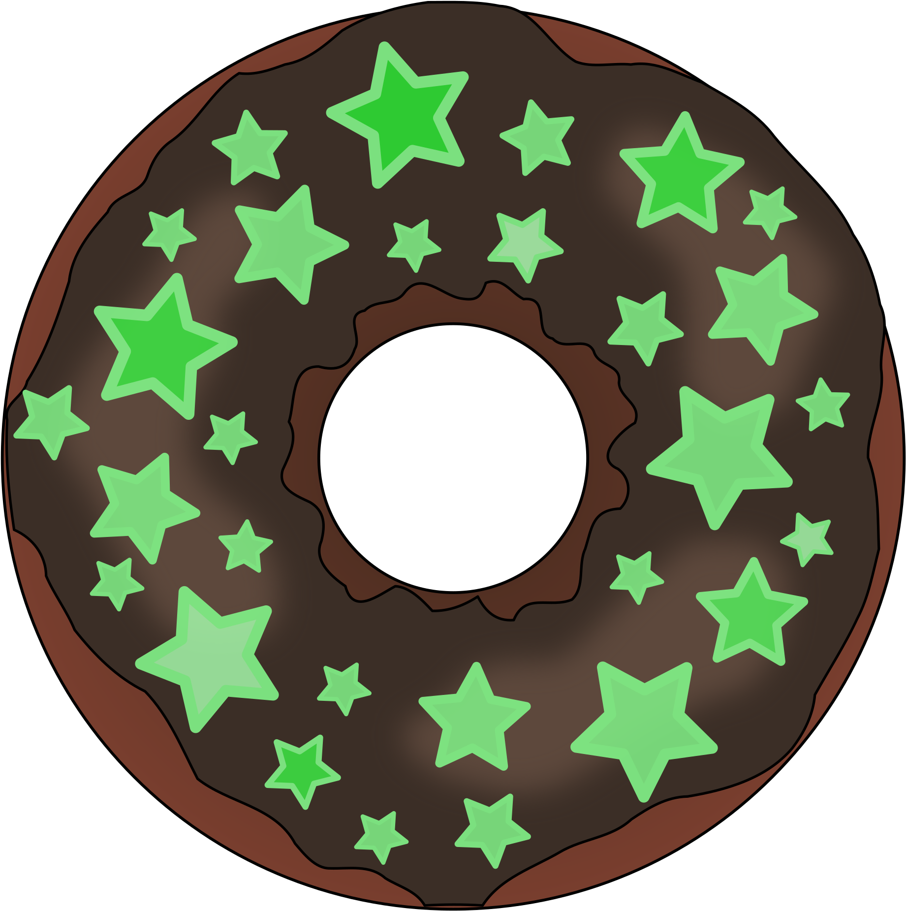 In The Dark Donut - Donut Png (2390x2400)