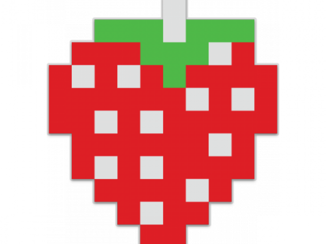 Grapes Clipart Pacman Fruit - Pac Man Strawberry (640x480)