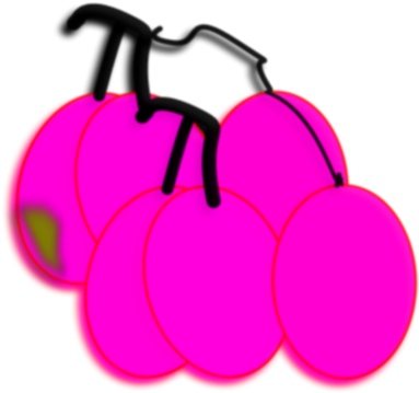 Pink Grapes Png Images - Portable Network Graphics (424x600)