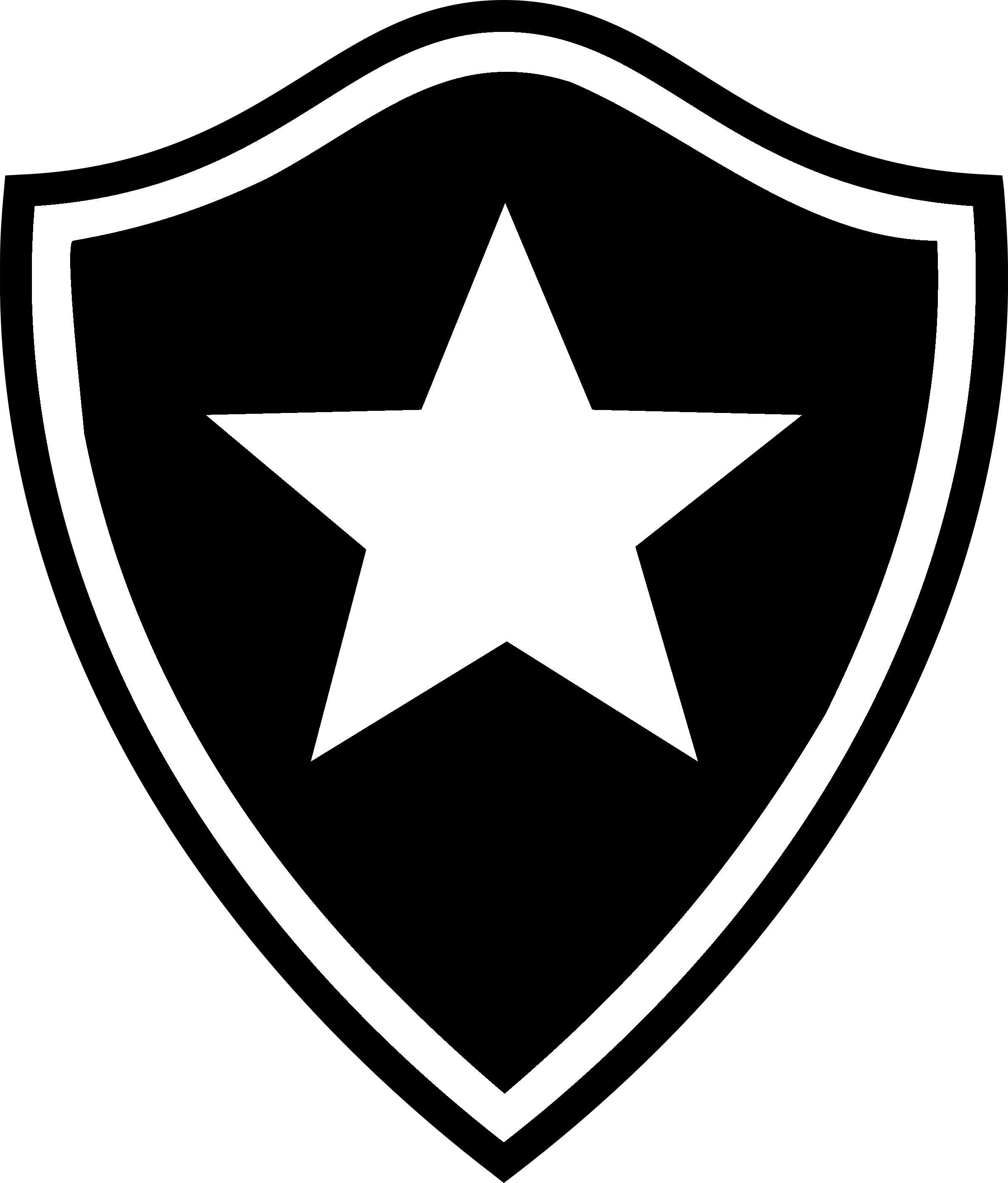 Botafogo Fc Pb Logo Black And White - Captain America Shield Fidget Spinner (2400x2816)