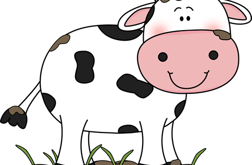 Quality Cow Pictures For Kids Clipart Easy Pencil And - Cute Clip Art Cow (500x329)