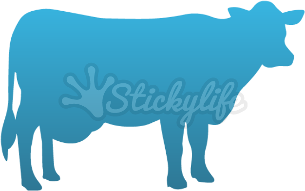 Eat More Veggies Cow Decal - Cow Silhouette (940x587)