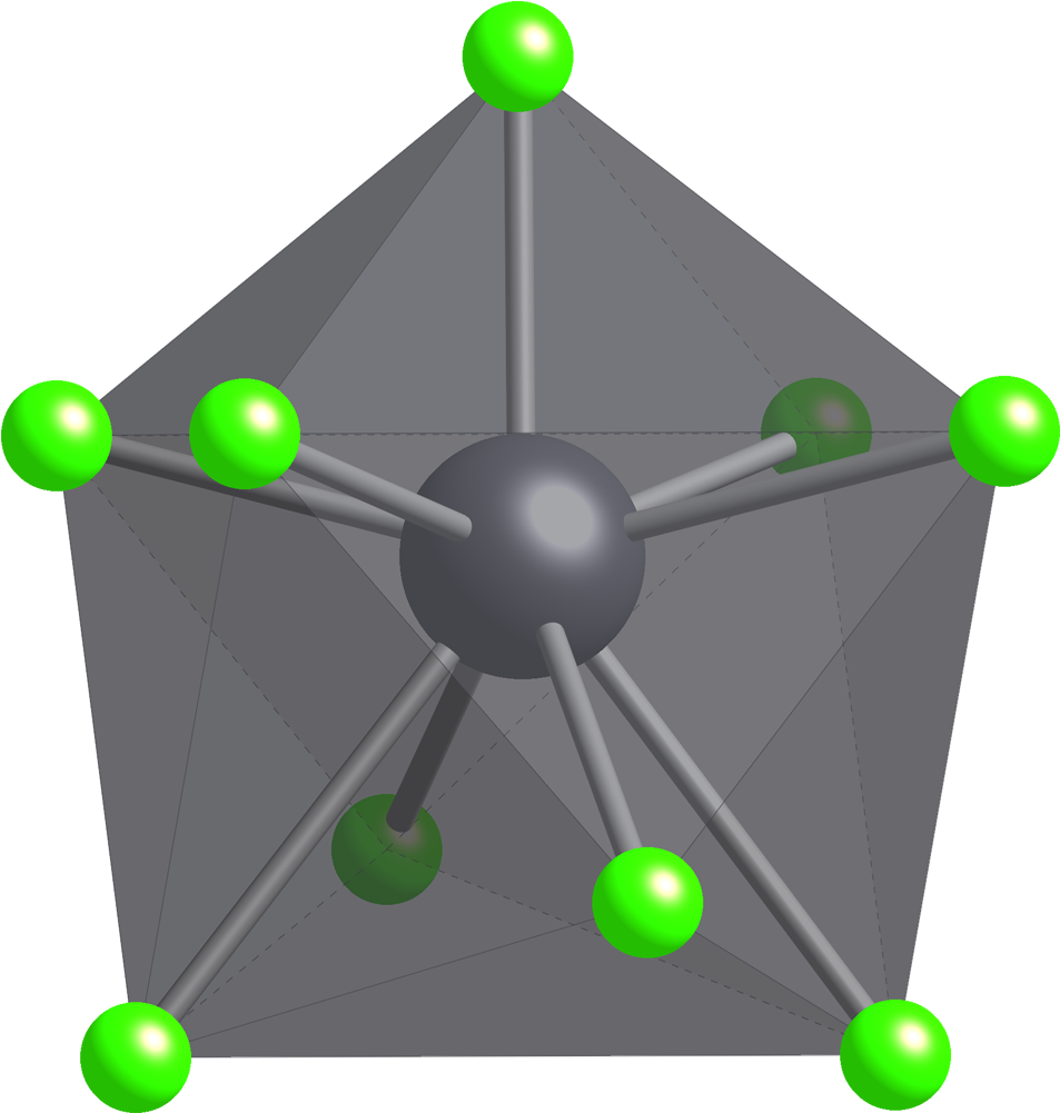 Cotunnite Pb Coordination Cm 3d Balls - Illustration (1052x1100)