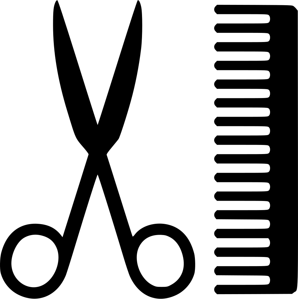 Scissors Comb Comments - Scissors And Comb Svg (980x982)
