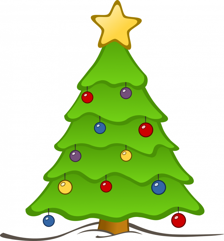 Uncategorized ~ Christmas Tree Clip Art Black And White - Xmas Tree Clip Art (728x781)