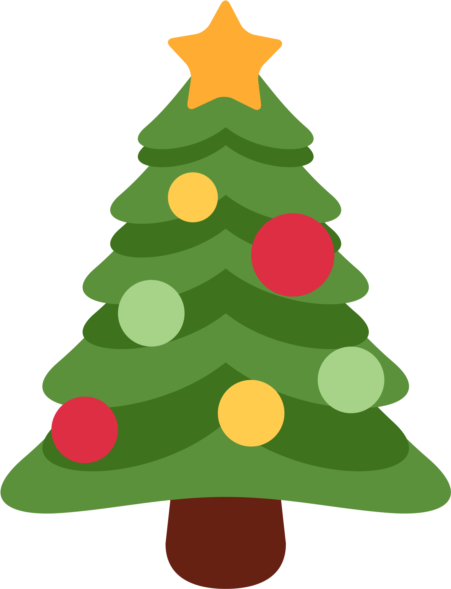Evergreen Tree Clipart 13, - Christmas Tree Emoji Png (2000x2000)