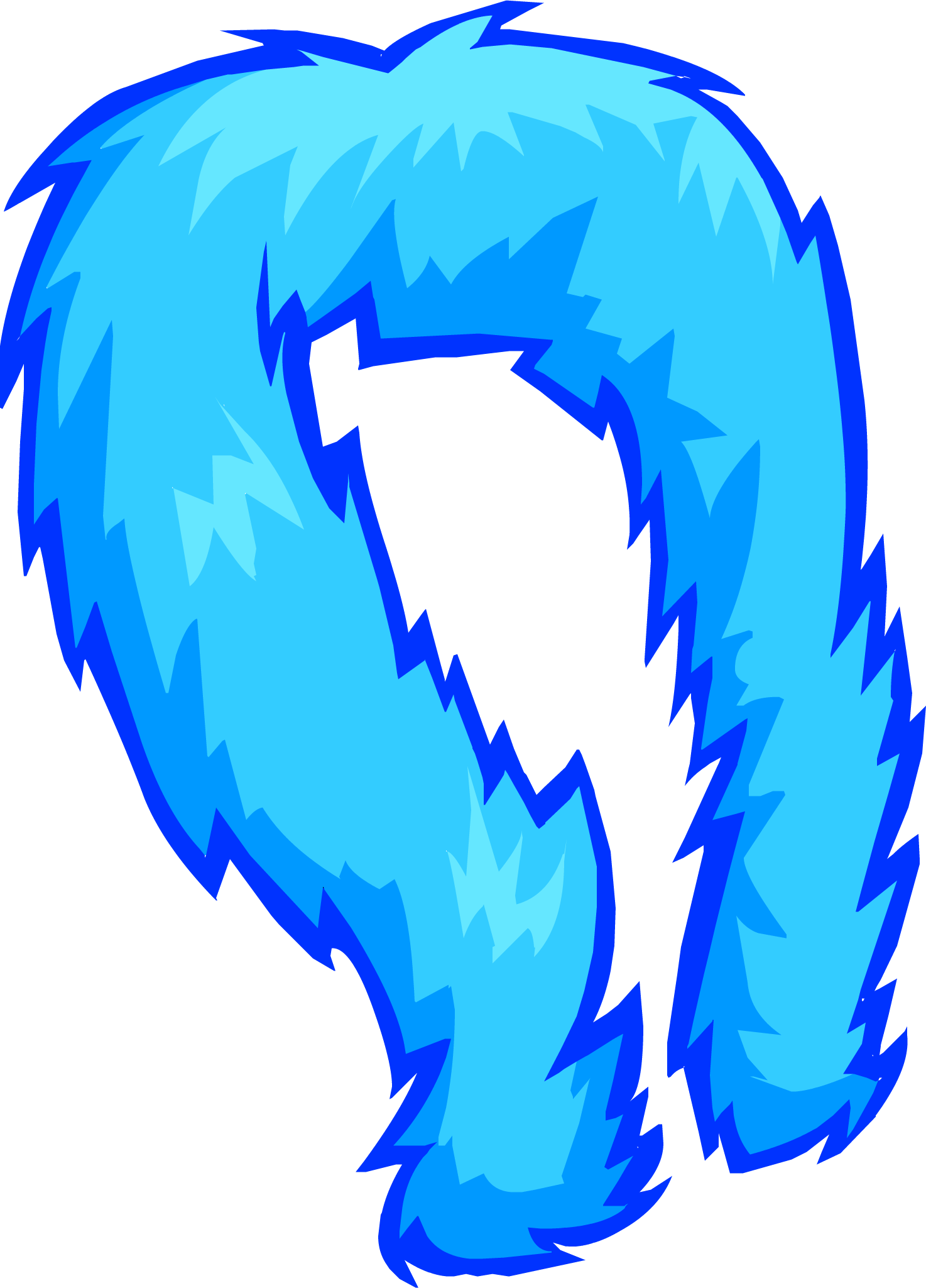 Blue Feather Boa Icon - Club Penguin Boa (1474x2049)