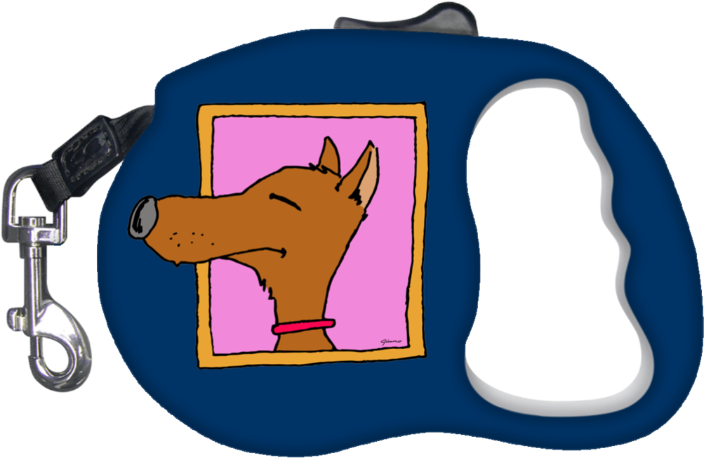 Le Dog Retractable Dog Leash - Rainbiow Pug (1024x1024)