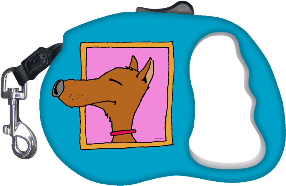 Le Dog Retractable Dog Leash - Rainbiow Pug (1024x1024)