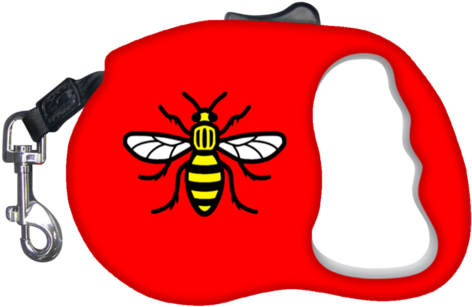 Manchester Bee Retractable Dog Leash - Rainbiow Pug (480x480)