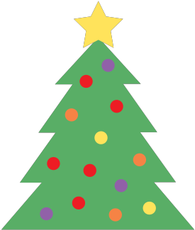 Christmas Tree - Symmetrical Christmas Tree (349x349)