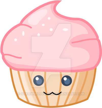 Cupcake Vector By Strawbellycake - Cupcake Vector Png (400x432)