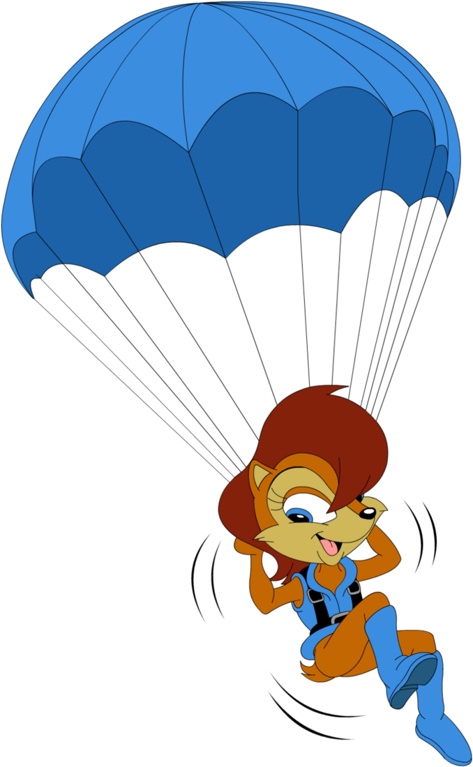 Sonic X-treme Sally Vectorized By Megadaelon - Sonic The Hedgehog Parachute (713x1120)