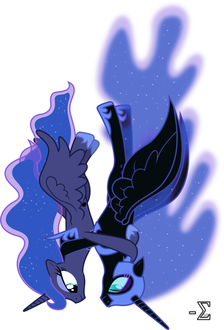 Nightmare Moon And Princess Luna Skydiving By 90sigma - Nightmare Moon I Luna (737x1083)