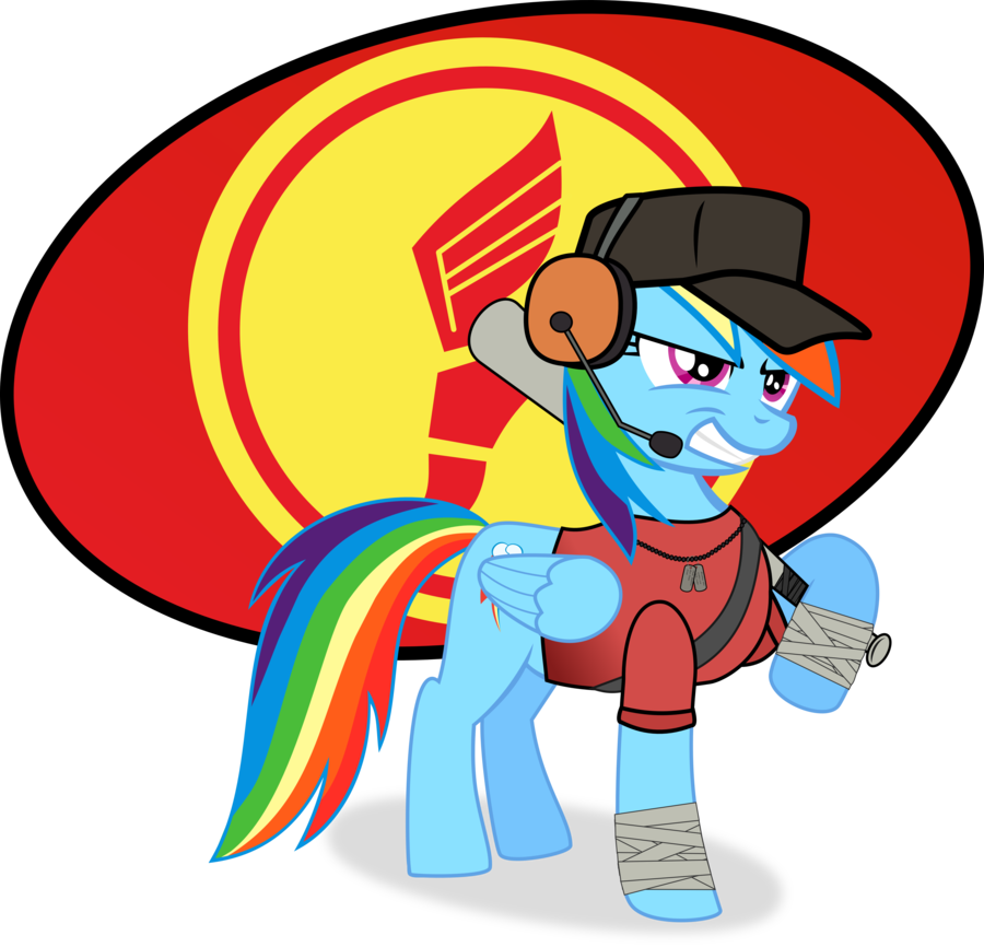 Rainbow Scout By Emedina13 - Rainbow Dash Scout Tf2 (900x866)