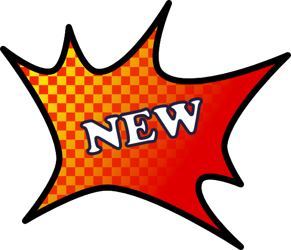 Free Vector New Item Splash Clip Art - New Book Clip Art (594x511)