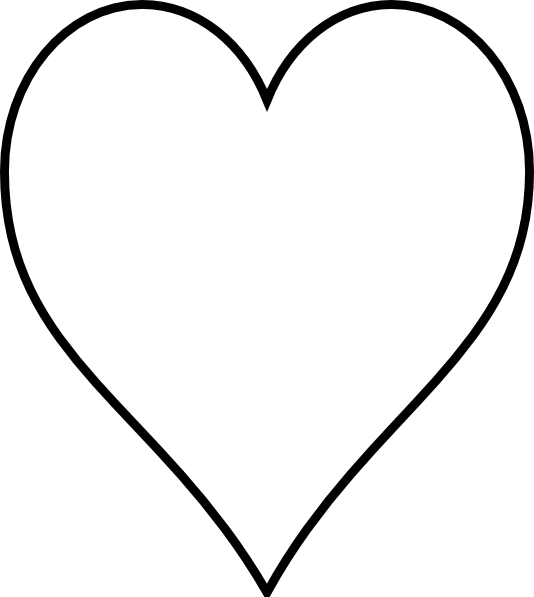 White Heart Icon Png (534x597)