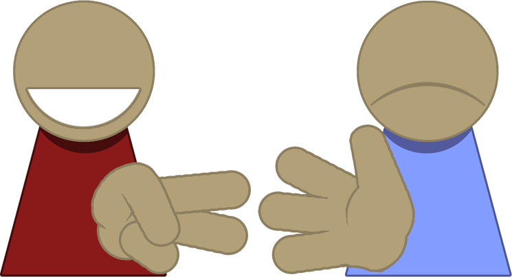 In Rock Paper Scissors, Scissors Beats Paper - Rock Scissors Paper Png (745x404)