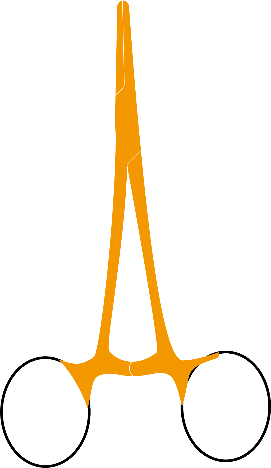 Surgical Scissors Surgery Clip Art - Cabela's 6 Black Forceps F802647 (1025x1772)