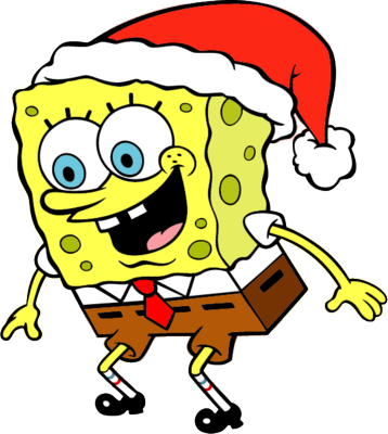 Spongebob Christmas Png By Iasmynaah - Spongebob Christmas Coloring Pages (358x400)