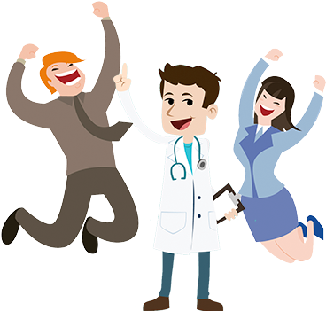 Health - Happy People Clipart Png (389x350)