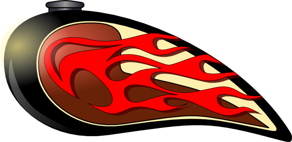 Bikers Tank Clip Art - Chopper Gas Tank (600x293)