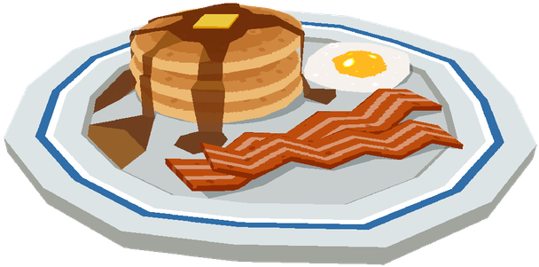 Breakfast Clipart Transparent - Blender Low Poly Food (622x350)