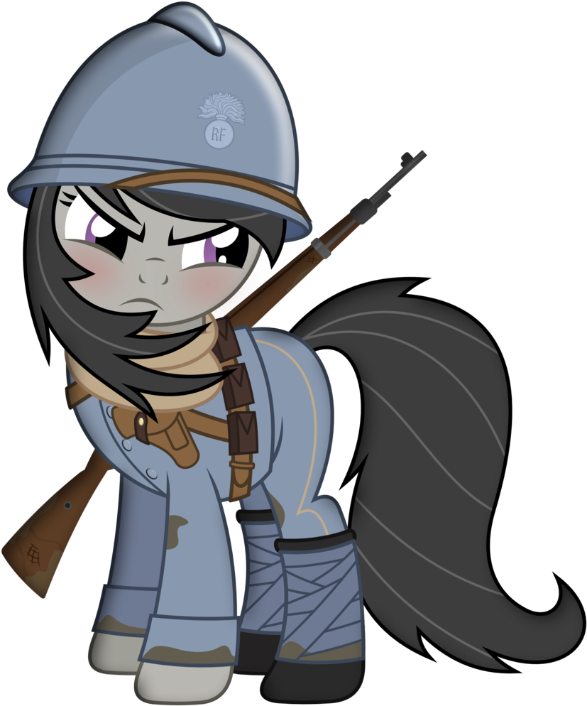 Brony-works, Clothes, French, Gun, Military, Military - Cartoon (847x1024)