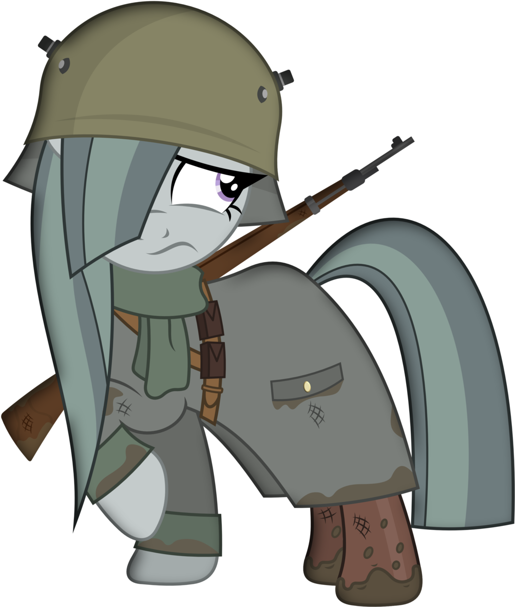 Brony-works, Clothes, German, Gun, Helmet, Marble Pie, - Cartoon (1024x1208)