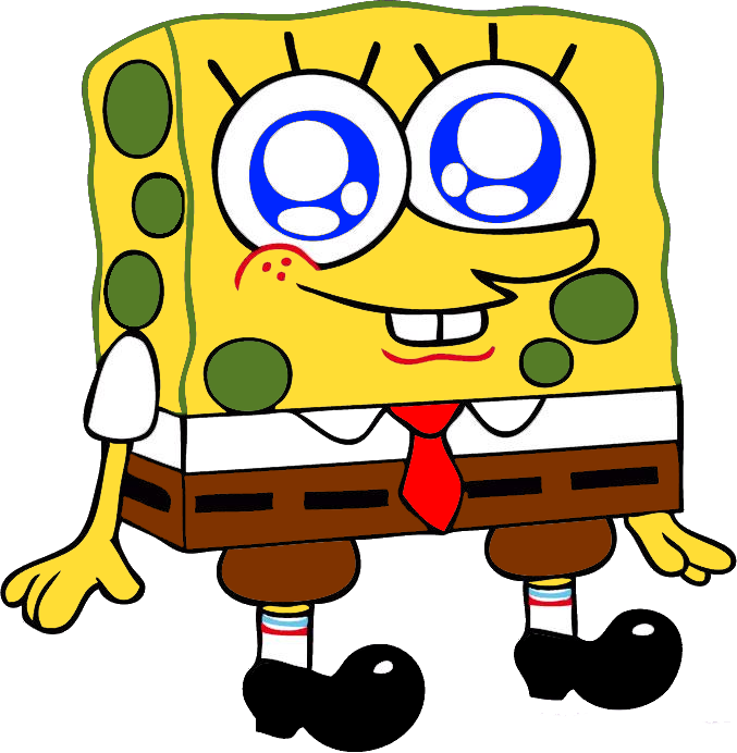 Chibi Spongebob - Drawing Of Spongebob Squarepants (677x692)