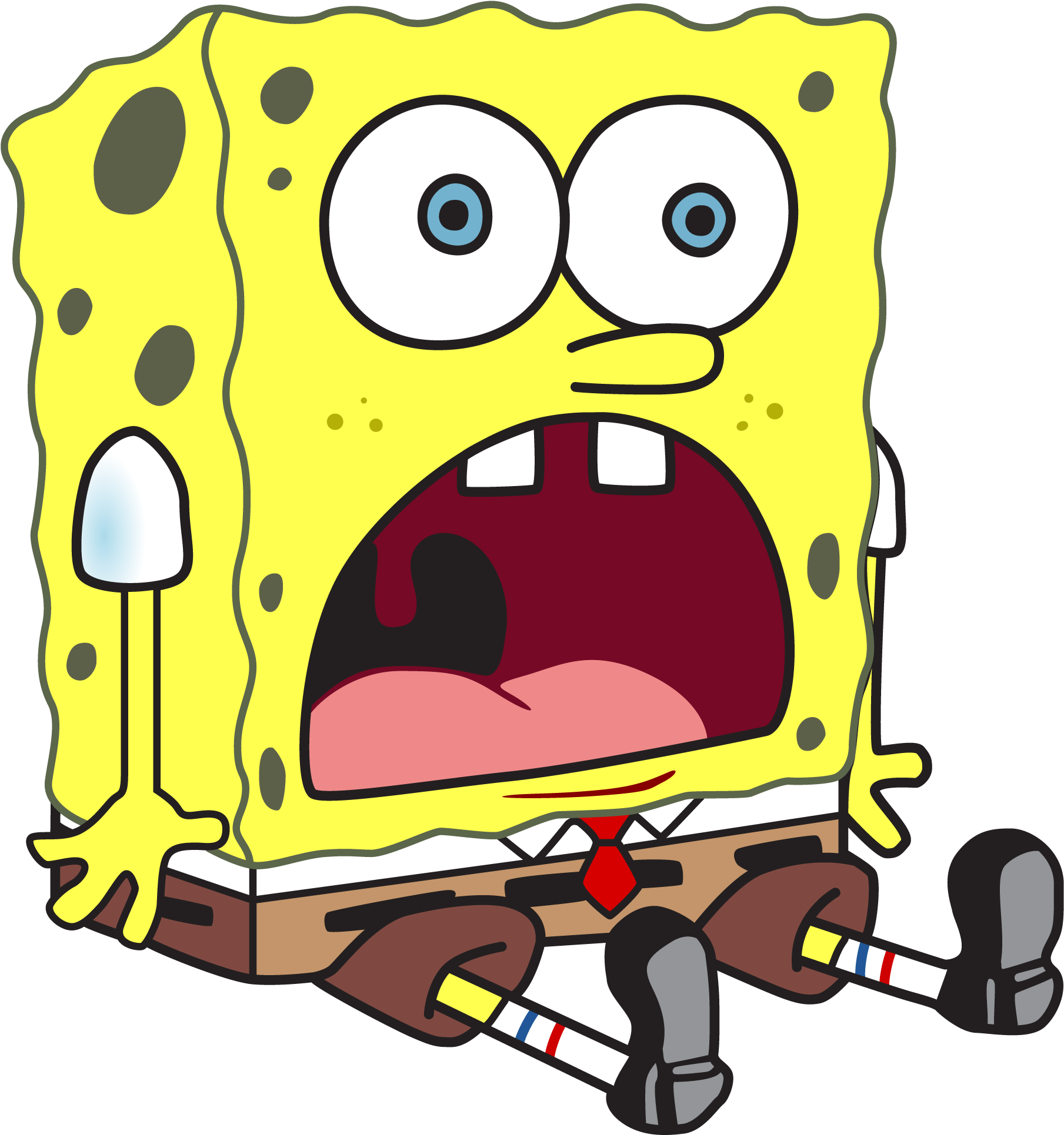 Spongebob - Surprised Spongebob Png (1844x1956)