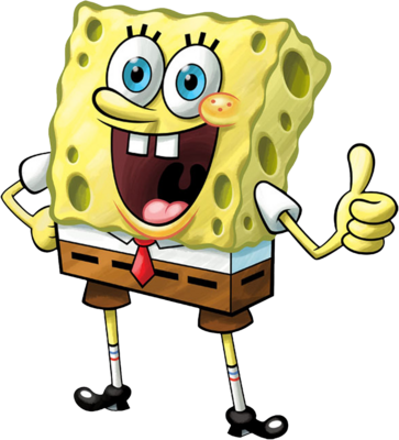 Spongebob New Version - Spongebob Squarepants Thumbs Up (363x400)