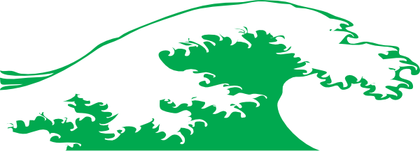 Green Wave Clipart Water Wave Clip Art At Clker Vector - Wave Clip Art (600x217)