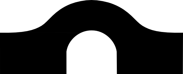 Bridge Symbol Clipart - Bridge Pictogram (600x243)